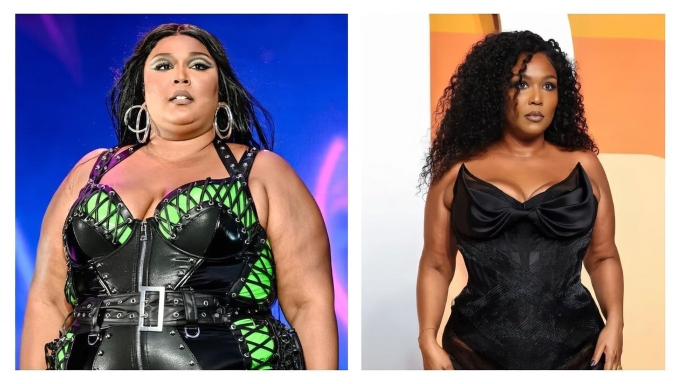 Lizzo weight loss transformation showing her performing with high energy and confidence